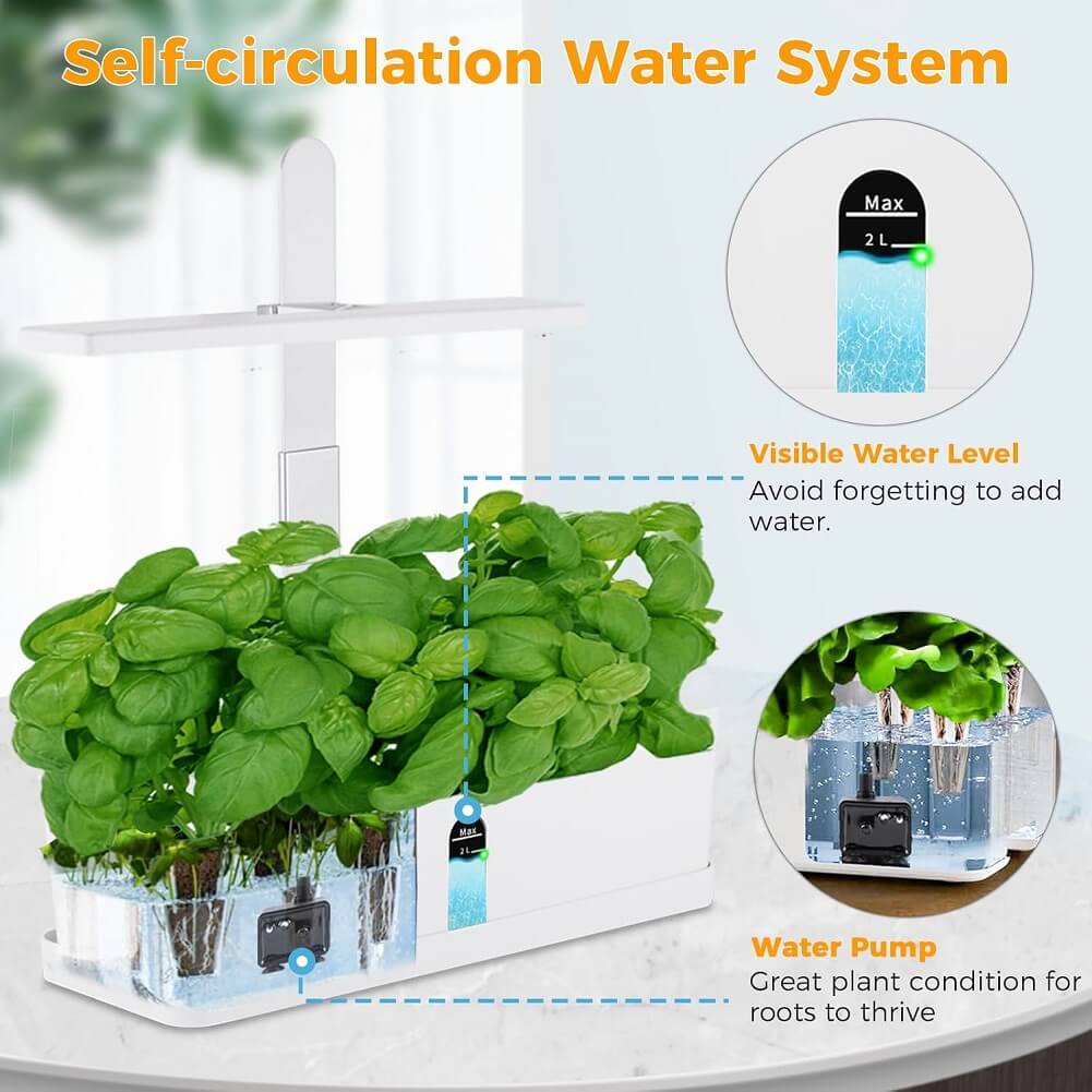 Halo3 15W 9 Pods Smart Indoor Garden with Led Grow Lights Water Pump Grow Starter Kit for Growing Herbs Plants & Vegetables Soil Free Smart Garden – Imported from UK