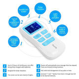 OSITO Tens Unit Machine EMS Muscle Stimulator for Pain Relief, 8 Massage Modes 4 Electrode Pads for Treating Back Neck Stress Arthritis Sciatic Pain & Muscle Relief - Imported from UK