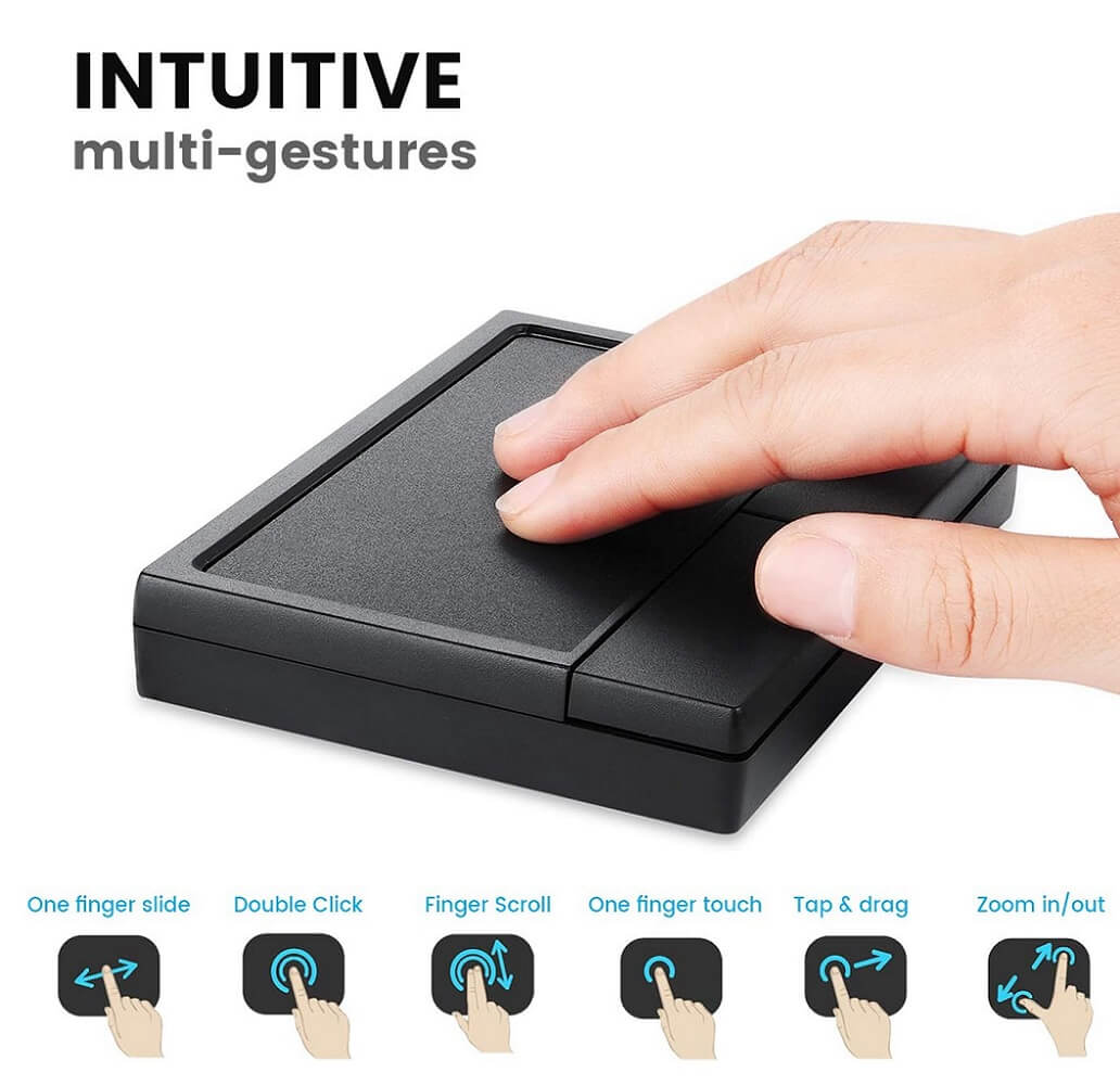 perixx PERIPAD-704 Wireless Touchpad, Large Size Portable Track Pad for Desktop & Laptop - Imported from UK