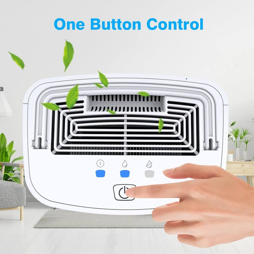 Levoair 2L Dehumidifier, Small Dehumidifier with Drain Hose for Up to 650sq.ft Ultra Quiet Portable Dehumidifier Ideal for Removing Damp Mold Moisture - Imported from UK