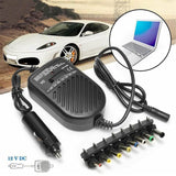 FOLODA Universal 80W DC Car Charger, Laptop Notebook Power Adapter LED Automatic Adjustable Power Supply Set with 8 Detachable Plugs - Imported from UK