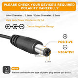Guitar Effect Pedal Power Supply DC9V-1A Adapter with 6 Ways Daisy Chain Cable Right Angle Power Line - Imported from UK