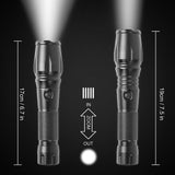 Discoball XML T6 1200 Lumens Super Bright Zoomable Flashlight, Battery Powered, IP55 Waterproof with 5 Modes & Adjustable Focus for Camping, Hiking, Outdoor (Container Product Without Box) - Imported from UK
