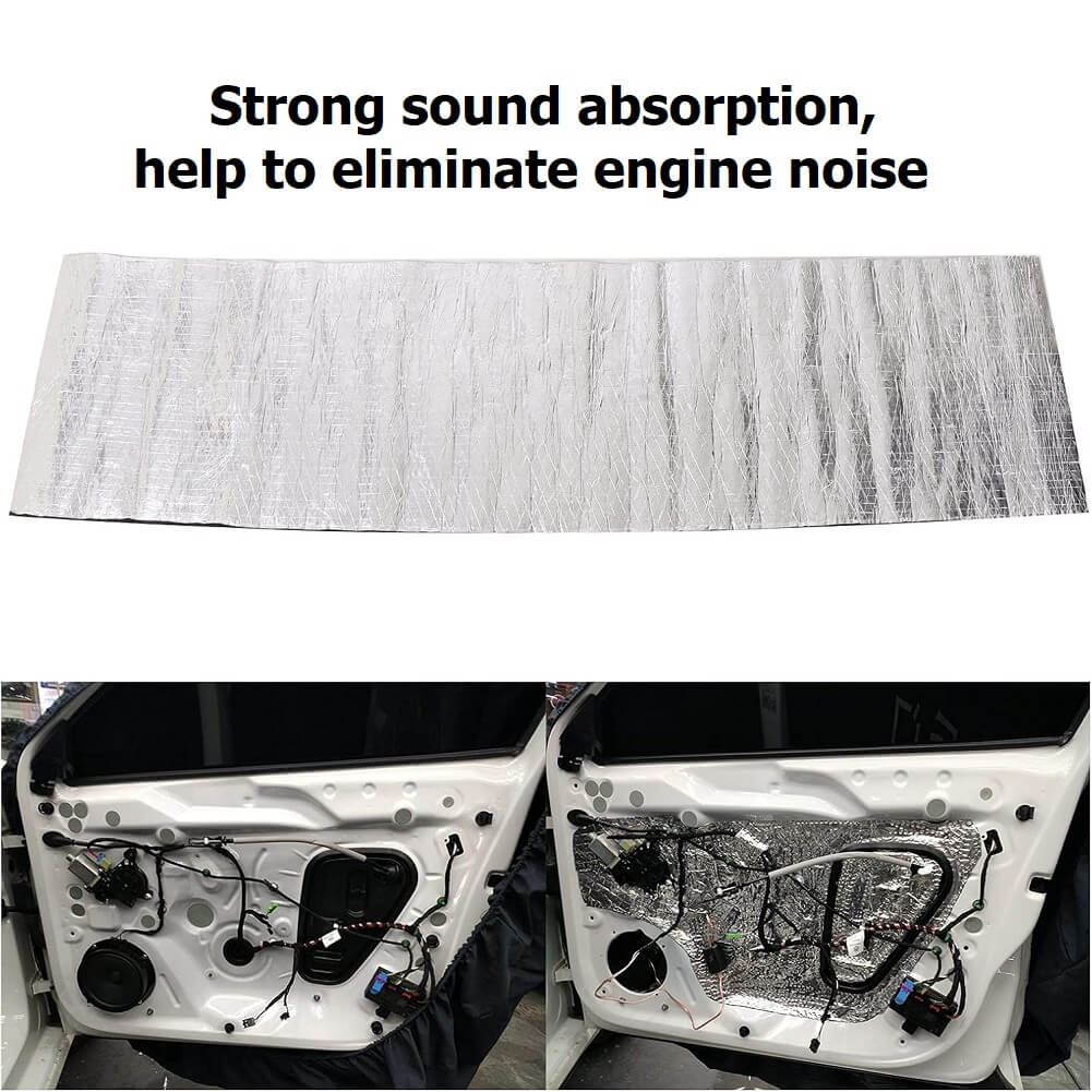Car Sound Deadening Mat 200cm*50cm*10mm, Self Adhesive Van Insulation, Car Sound Proofing, Proof Insulated Moistureproof Waterproof, Car Noise Control Acoustic Dampening Mat (Container Product Without Box) - Imported from UK