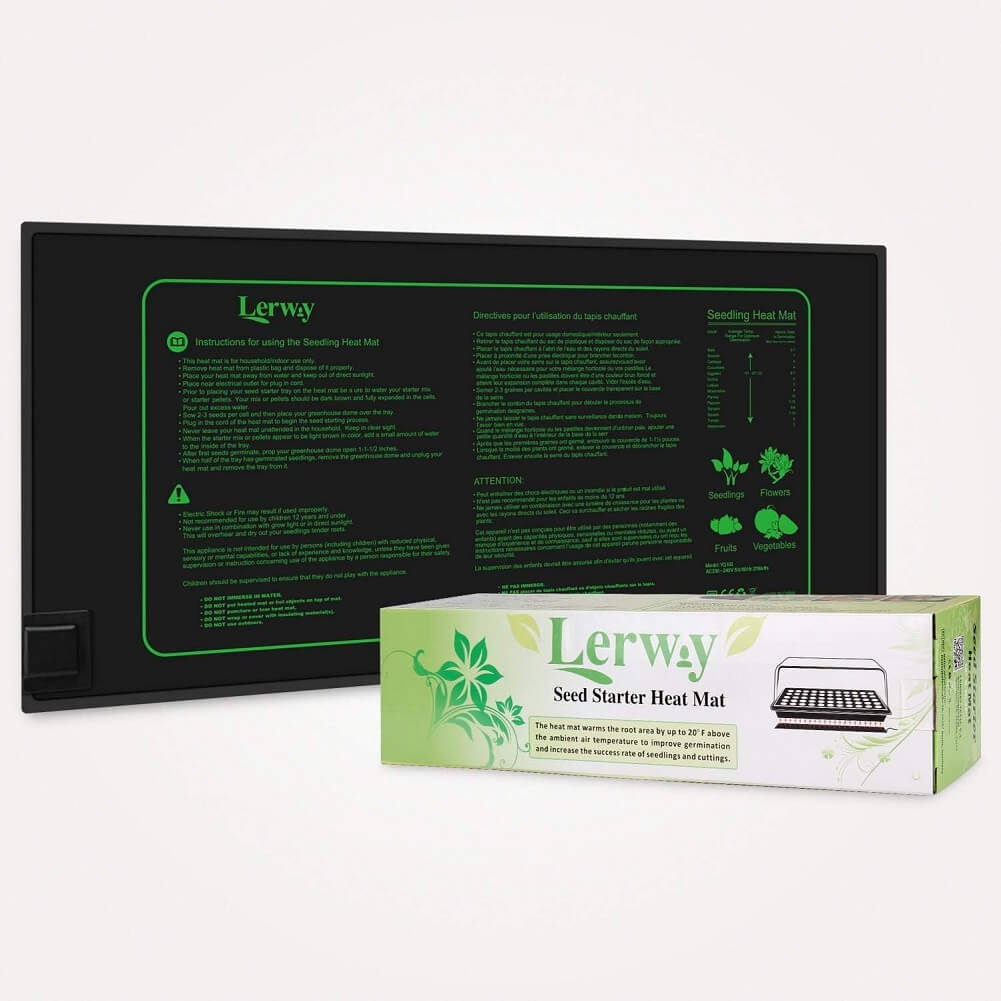 LERWAY 21W Seedling Heating Mat Plant Warming Waterproof Greenhouse Heating Pad for Propagation Germination Tray Hydroponic Terrarium Reptile Amphibian – Imported from UK