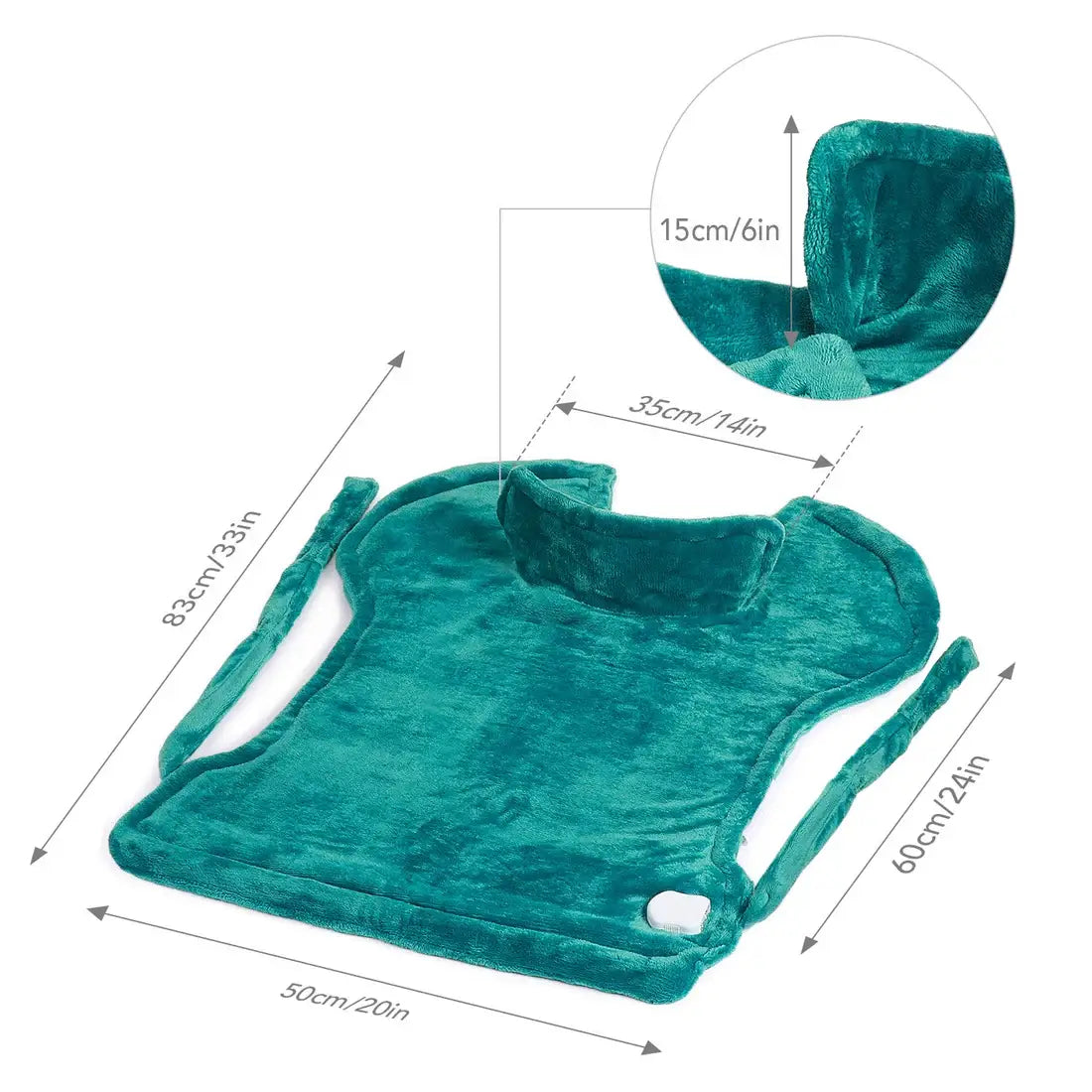 Maxkare Large Heating Pad 120W for Neck, Back & Shoulder, 24"x33" Heat Wrap with Fast-Heating & 5 Heat Settings, 2 Hours Auto Shut Off Machine Washable - Imported from UK