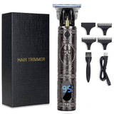 CANEOCANE Hair Clippers Beard Trimmer for Men, Professional Rechargeable Hair Cutting Shavers, Gapless T-Blade Trimmer with LCD Display - Imported from UK