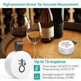 SensorBlue Bluetooth Thermometer Hygrometer, Mini Wireless Humidity Temperature Sensor with Data Export & Alert, Temp Humidity Monitor (Pack of 2) - Imported from UK