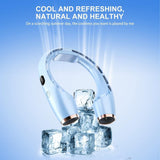 Bladeless Hanging Neck Fan with Digital Display Semiconductor USB Charging Fan with 4000mAh Battery & 3 Wind Speed - Imported from UK