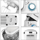 HOWORK Stand Mixer Stainless Steel 8L Bowl 1500W Food Mixer, Multi Functional Kitchen Electric Mixer with Dough Hook, Whisk, Beater - Imported from UK