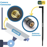 TECHTOO 9dBi WiFi Antenna, 2.4Ghz Wireless Networking Device with SMA Male (SMA-Plug) Connector Compatible W/Foscam Anran Haloview IP Camera & Other Wireless Security Camera Antenna, (Pack of 2) - Imported from UK
