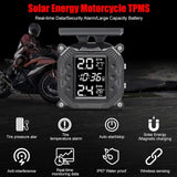 Solar Power Wireless TPMS Motorcycle Tire Pressure Monitoring System, Digital Display with 2 Wheel Sensors for Motorcycle - Imported from UK