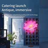 3D Holographic Advertising WiFi Fan Projector, 1532 Lamp Beads 6 Leaves & 115cm Hi-Resolution Hologram Air Imaging Rotating Suspension, Ideal for Advertising Displayer Business/Shop/Party/Events/Malls & Exhibitions,(iOS Supported)- Imported from UK
