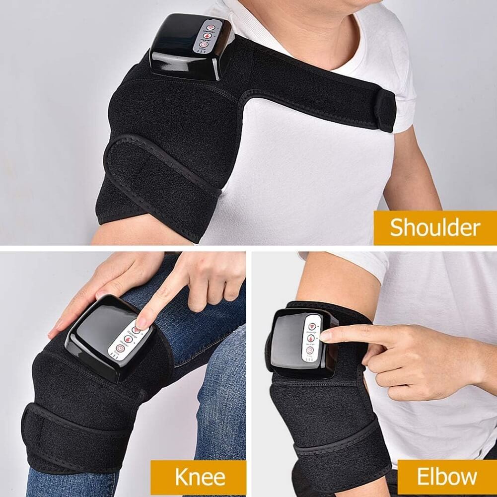 POSSESSORS teach Heated Knee Massager, 12W Electric Heating Knee Massager Far Infrared Joint Brace Support for Muscles Arthritis Sports Injury Pain Relief - Imported from UK