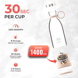 Portable Mini Blender, 350ml 1400mAh USB Rechargeable Multifunctional Personal Juicer Cup for Making Fruit Juice, Milkshakes & Smoothies for Travel, Office, Gym with Extra 1 Blender - Imported from UK