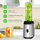 Tenswall Smoothie Maker 400W Portable Blender for Shakes & Smoothies with 2x 600ml & 1x 100ml Blender Cup - Imported from UK