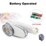 AquaPur Lint Remover, Battery Operated Fabric Shaver / Lint Catcher with Large Shaving Head Removable Bin & Stainless Steel Blade - Imported from UK