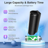 Hfuear 16GB Professional Voice Recorder with 192 Hours Continuous Recording with 3200mAh Battery Capacity - Imported from UK