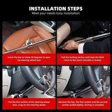 LEIQI Anti-Theft Steering Wheel Lock with 3 Keys, Universal Steering Wheel Brake Lock for Car Truck SUV Van -Imported from UK