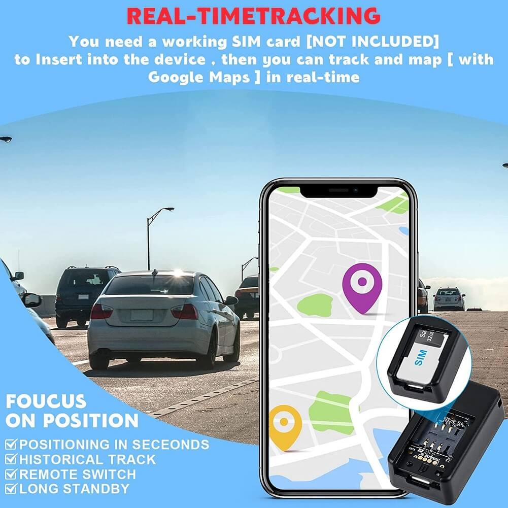Mini Magnetic GPS Tracker, GF09 Real Time Life Tracking Device for Vehicles, Kids, Elder, Pets, APP Remote Control Anti-Lost Device GSM GPRS Locator - Imported from UK