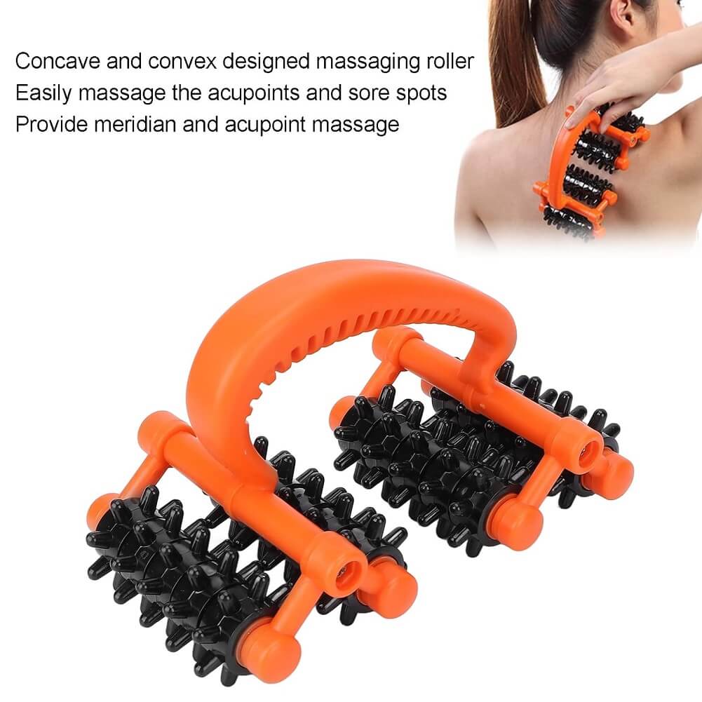Wheel Massage Roller, Portable Full Body Massage Roller Stimulate Blood Circulation, Relieve Muscle Soreness, Muscle Recovery, Deep Tissue Massager for Legs Back & Arms (Container Product Without Box) - Imported from UK