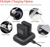 ENEGON EN-EL14/14a Li-ion Battery Charger Set 2x 1500mAh Battery & Rapid USB Charger Kit for Nikon - Imported from UK