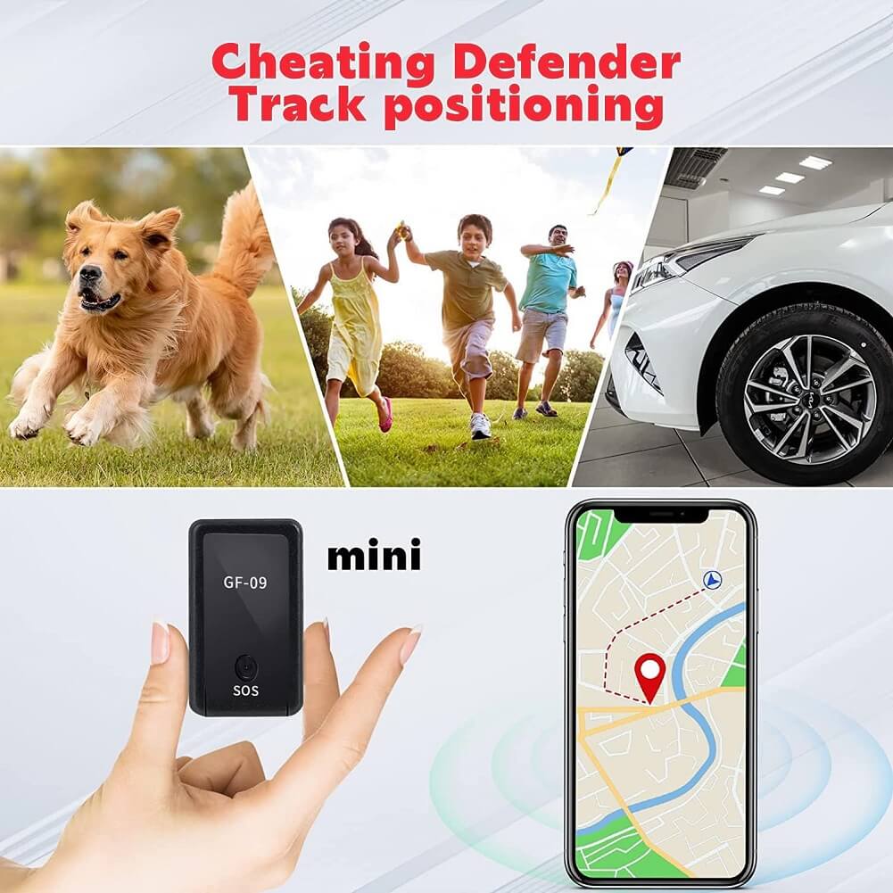 Mini Magnetic GPS Tracker, GF09 Real Time Life Tracking Device for Vehicles, Kids, Elder, Pets, APP Remote Control Anti-Lost Device GSM GPRS Locator - Imported from UK
