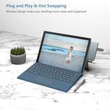 Microsoft® Surface Pro 6/5/4 Docking Station USB Hub USB 3.0 4K HDMI Hub Adapter, SD & TF/Micro SD Memory Card Reader, 4K@30Hz HDMI Port Converter (Upgraded Version) - Imported from UK