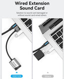 VENTION USB Sound Card to 3.5mm Jack Audio Adapter Compatible with PC, Laptop, Headset, PS5/4, Mac & more - Imported from UK