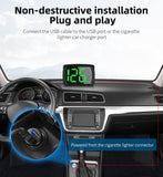 Car GPS HUD Head Up Display, Digital Speedometer with LED Large Font, Suitable For All Vehicles - Imported from UK