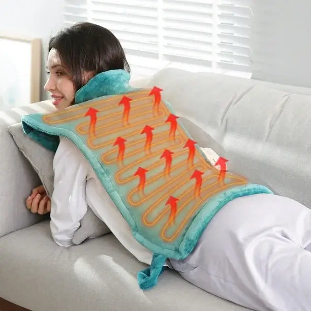 Maxkare Large Heating Pad 120W for Neck, Back & Shoulder, 24"x33" Heat Wrap with Fast-Heating & 5 Heat Settings, 2 Hours Auto Shut Off Machine Washable - Imported from UK