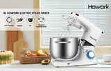 HOWORK Stand Mixer Stainless Steel 8L Bowl 1500W Food Mixer, Multi Functional Kitchen Electric Mixer with Dough Hook, Whisk, Beater - Imported from UK