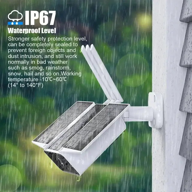 Koogeek Outdoor Solar WiFi Security Camera, 1080P HD Night Vision TF Card Slot PIR Motion Detection APP IP67 2-Way Audio Cloud Service - Imported from UK