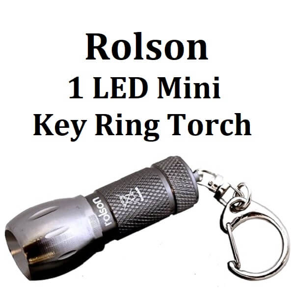 Rolson 1 LED Mini Key Ring Torch (Container Product Without Box) - Imported from UK