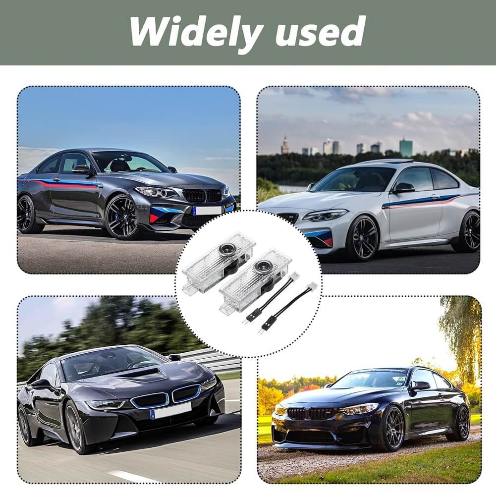 Car Ghost Shadow Welcome Light for BMW, 2 pcs Projector LED Logo Light - Imported from UK
