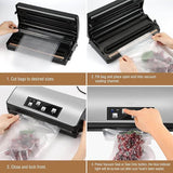 OCDAY Vacuum Food Sealer Machine 110W with Dry & Moist Modes & Built-in Bag Cutter  - Imported from UK