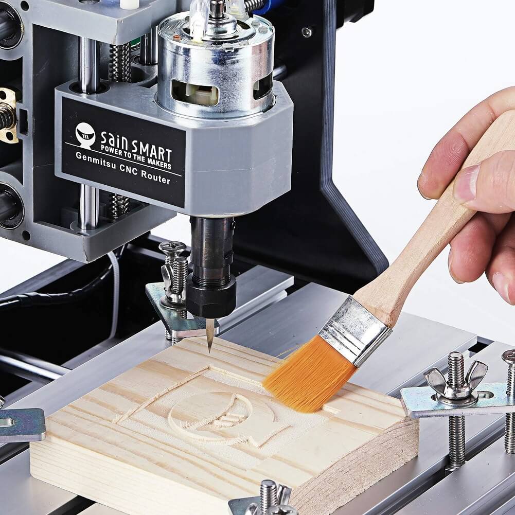 SainSmart Genmitsu CNC 3018-PRO Router Kit GRBL Control 3 Axis Plastic Acrylic PCB PVC Wood Carving Milling Engraving Machine, XYZ Working Area 300x180x45mm - Imported from UK