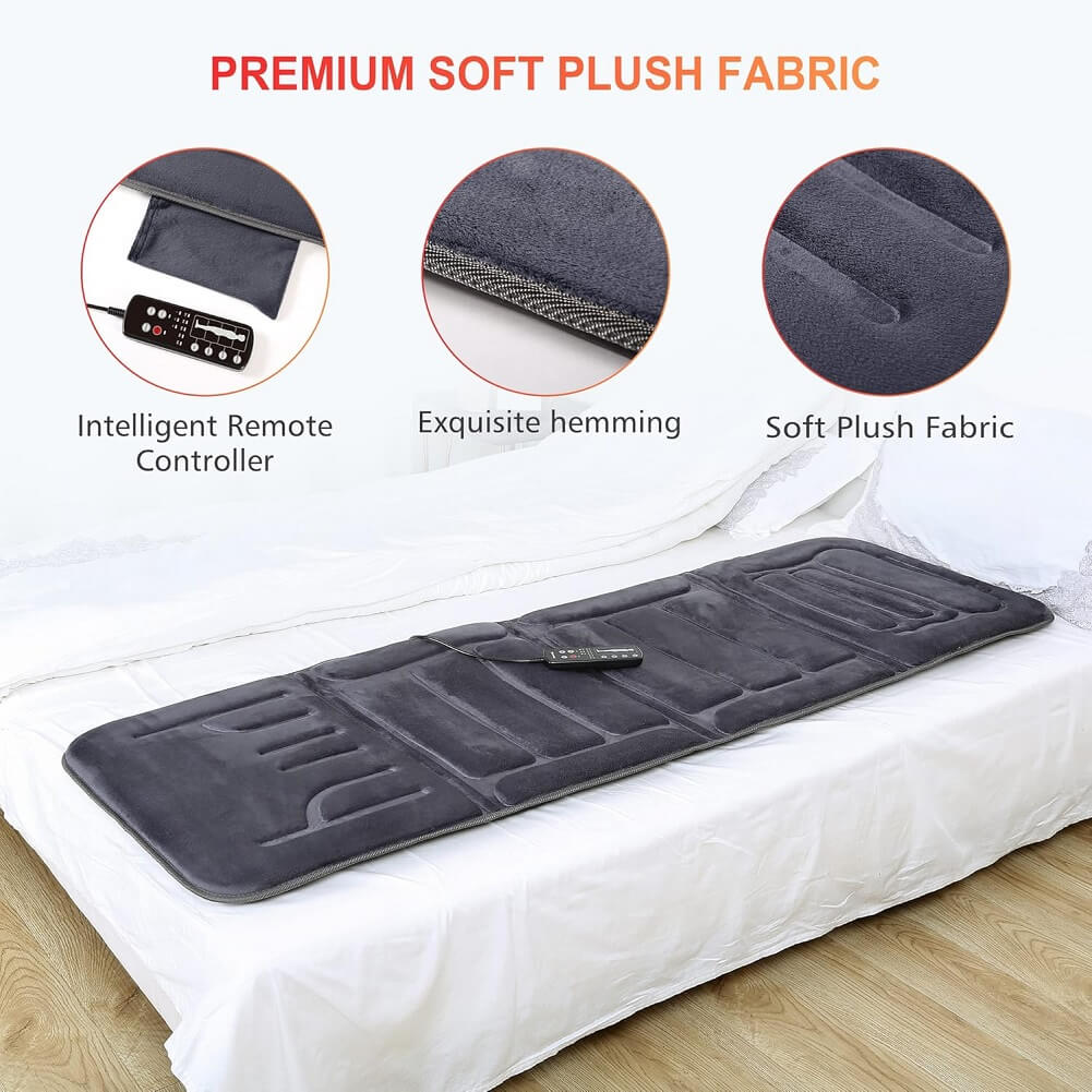 Anko Full Body Massage Mat, Massage Pad with 10 Vibration Motors, Back Massager Pad with Heat (Container Product without Box) - Imported from UK