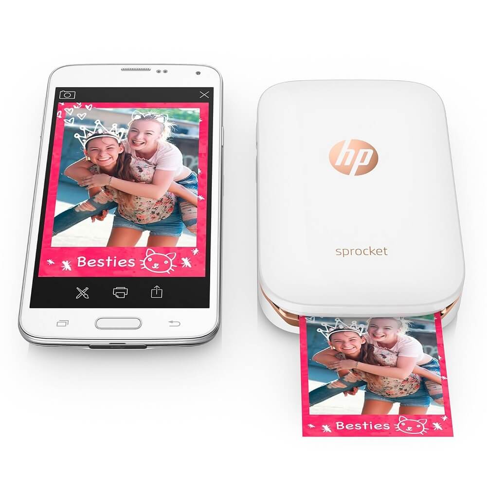 HP Sprocket Photo Printer, Portable Print Social Media Photos on 2x3" Sticky-Backed Paper (Container Product Without Box) - Imported from UK