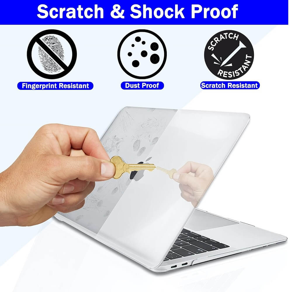 MOSISO Plastic Hardshell Case Keyboard Cover & Screen Protector for MacBook Air 13" - Imported from UK