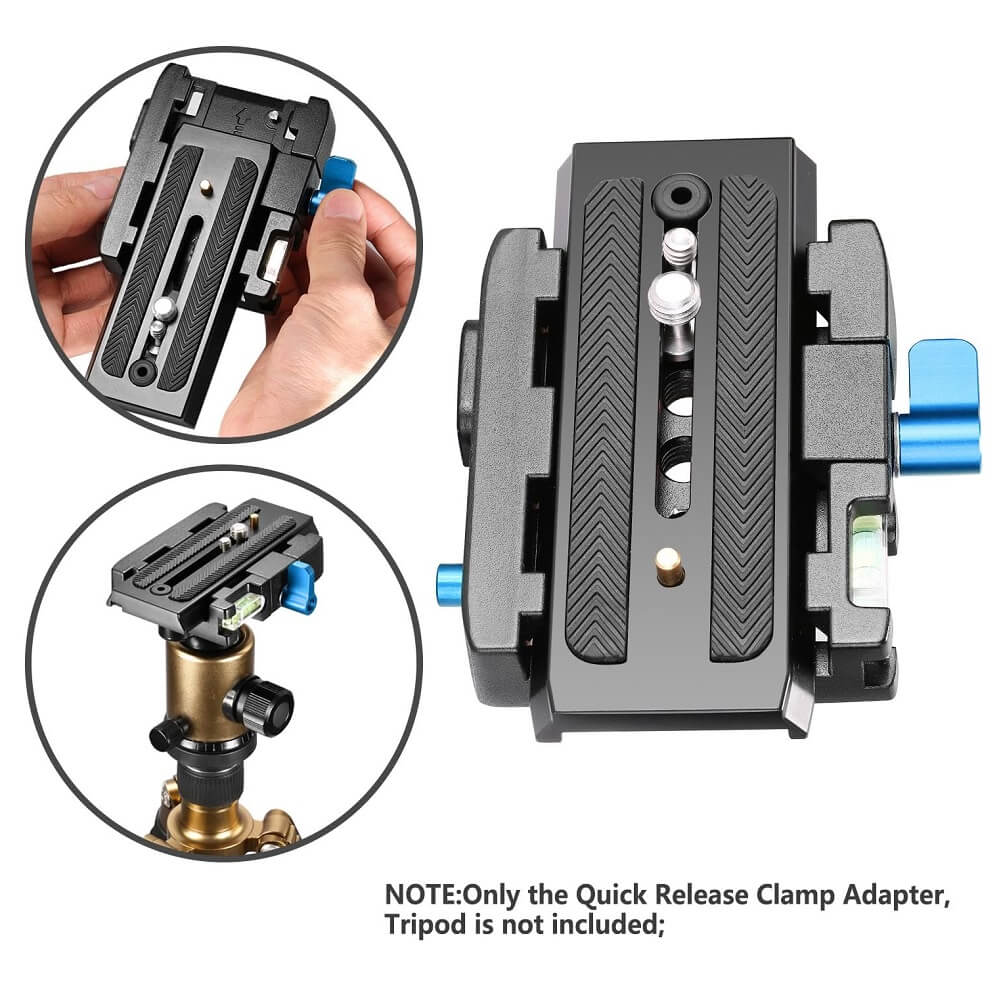 Neewer® Aluminum Alloy Quick Shoe Plate Adapter with 1/4" Screw for DSLR Camera, Camcorder Tripod - Imported from UK