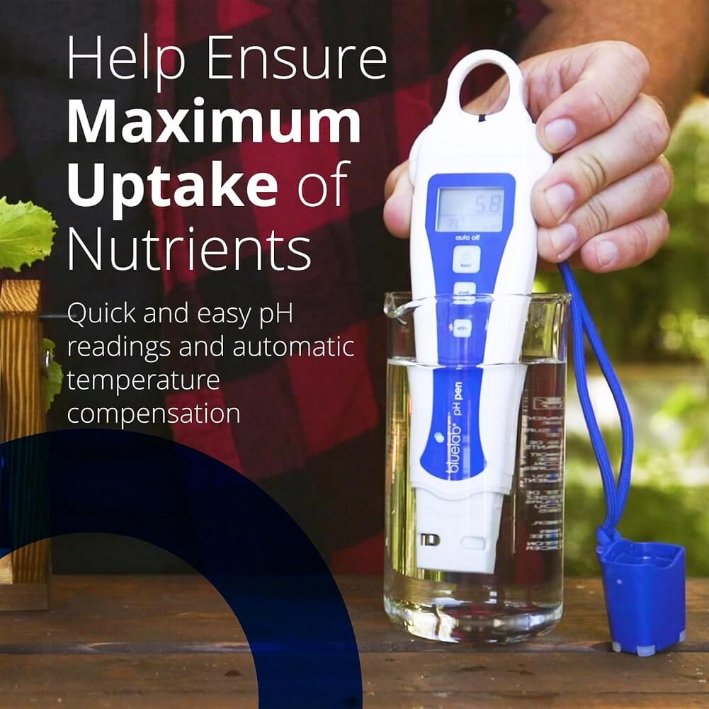 bluelab pH Pen Digital pH Tester Hand-Held Meter Measures pH & Temperature in Solutions & Soil Solutions Optimize Plant Health & Performance - Imported from UK