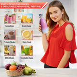 Portable Mini Blender, 350ml 1400mAh USB Rechargeable Multifunctional Personal Juicer Cup for Making Fruit Juice, Milkshakes & Smoothies for Travel, Office, Gym with Extra 1 Blender - Imported from UK