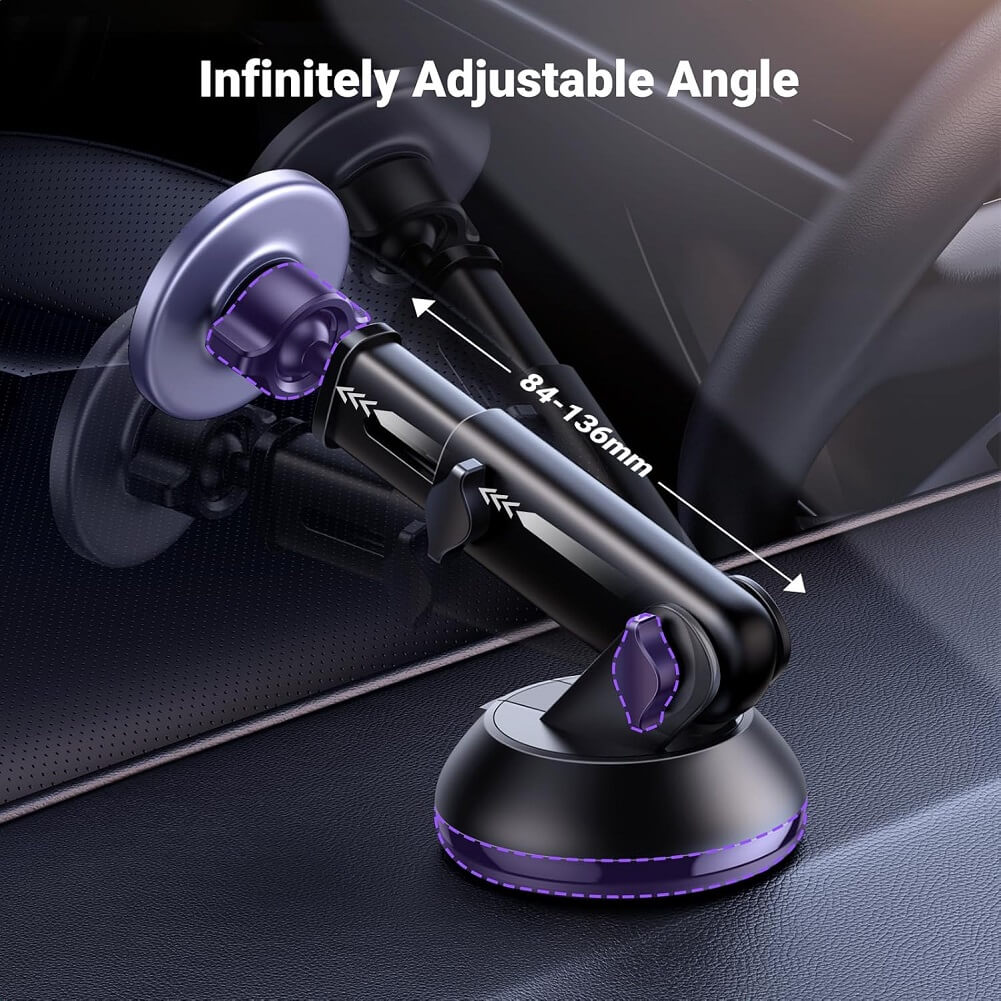 UGREEN 25704 Magnetic Car Phone Mount, 2-in-1 Car Phone Holder Dashboard Windscreen Air Vent - Imported from UK