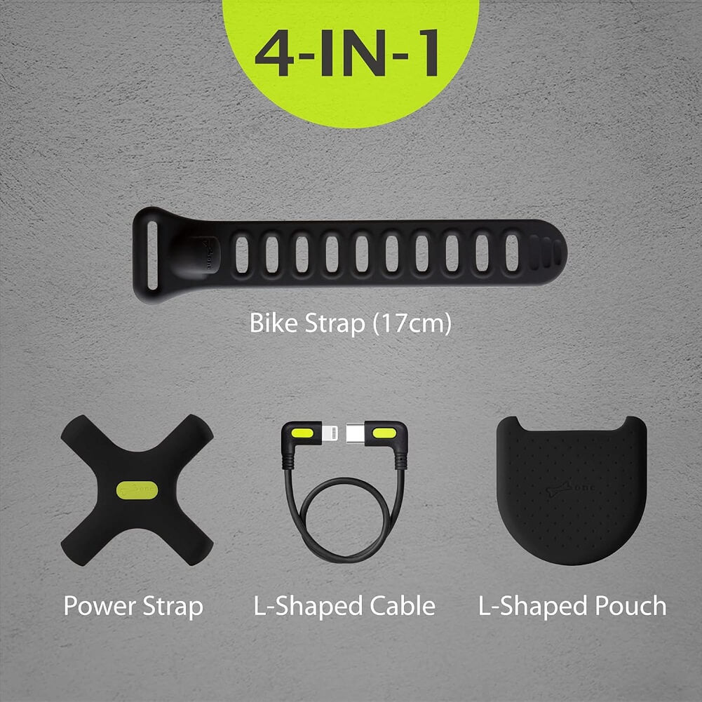 Bone Bike Phone Charger Kit, 90° L-Shape Design QC Fast Charging USB-C to USB-A Cable, iPhone Android Compatible - Imported from UK