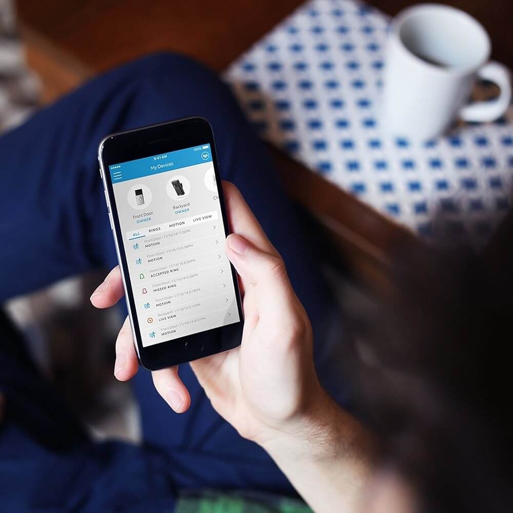 Ring Video Doorbell 1st Gen, Rechargeable Battery Powered WiFi Doorbell Security 720P HD Camera with 2 Way Talk Motion Detection Night Vision Fully Working (Container Product Without Box & Accessories) - Imported from UK