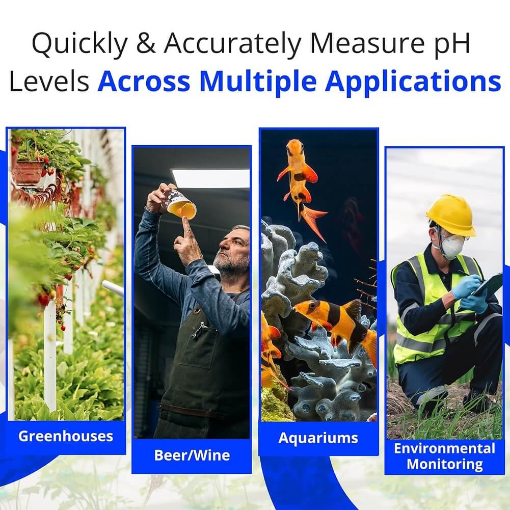 bluelab pH Pen Digital pH Tester Hand-Held Meter Measures pH & Temperature in Solutions & Soil Solutions Optimize Plant Health & Performance - Imported from UK