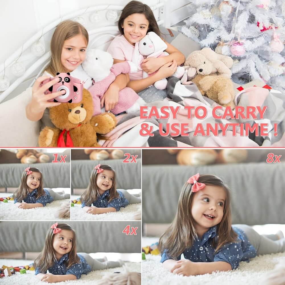 HOMYE Children Digital Camera, 2000W HD 2.0" Screen Photo Camera, Rechargeable Multi Functional Kids Camcorder Toy for Toddler, Teenagers, Girls, Boys - Imported from UK