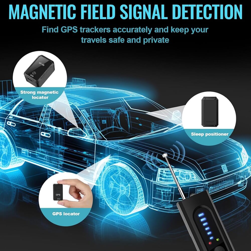 Wireless Signal & Hidden Camera Detector, 6 Levels Sensitivity Portable Anti Spy Camera/GPS/Bug/Tracking Device Detector for Hotels, Home, Car, Office - Imported from UK