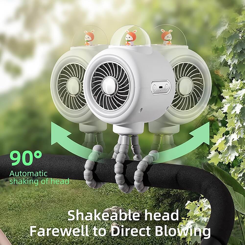 Stroller Fan, Portable Small Clip-on Fan with 3 Speeds & Rotating Personal Desk Cooling Fan for Car Seat, Crib, Treadmill, Camping, Travel - Imported from UK